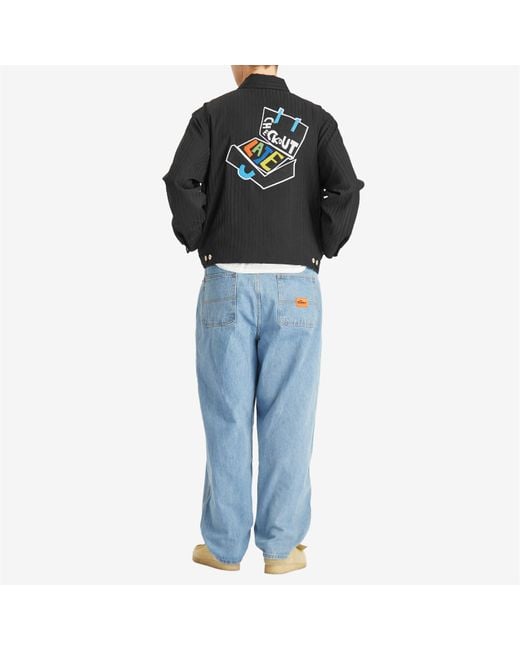 Late Checkout Black Suitcase Zipper Jacket for men