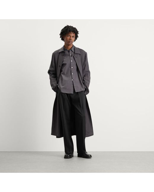 Our Legacy Black Viscose Cloak Carcoat for men