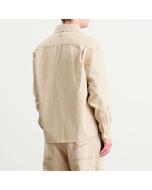 Jacquemus Natural Cotton Hemp Overshirt for men