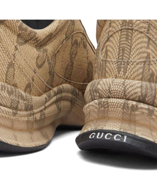Gucci Brown Gg Supreme Run Sneakers for men