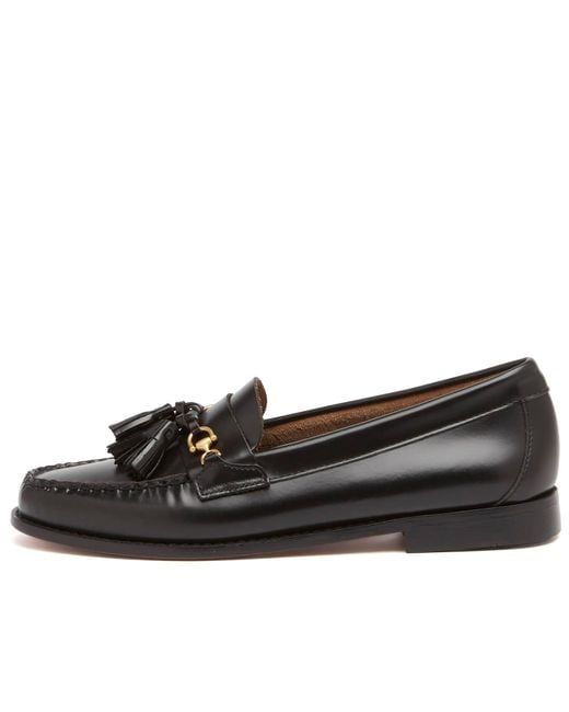 G.H.BASS Black Tetra Tassel Loafer