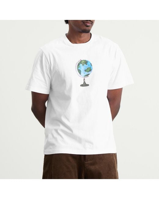 Forét White Globe T-Shirt for men