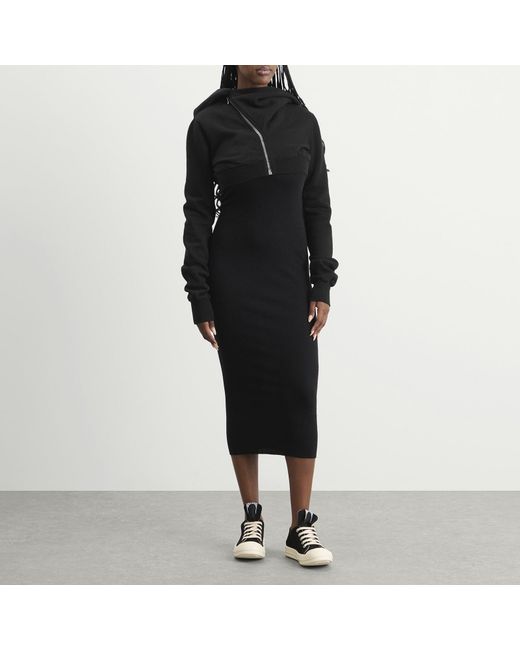 Rick Owens Black Micro Mountain Hoodie