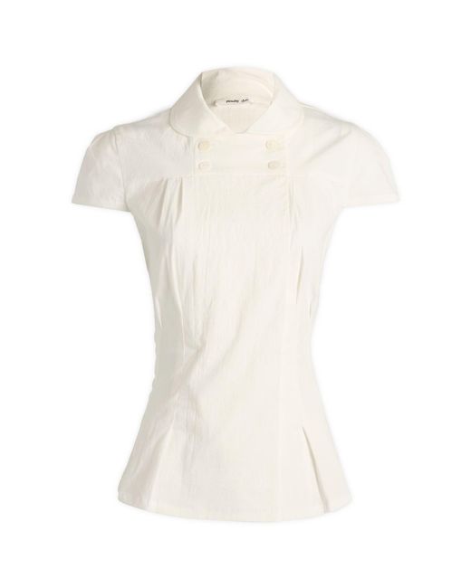 Peachy Den Missy Blouse in White | Lyst