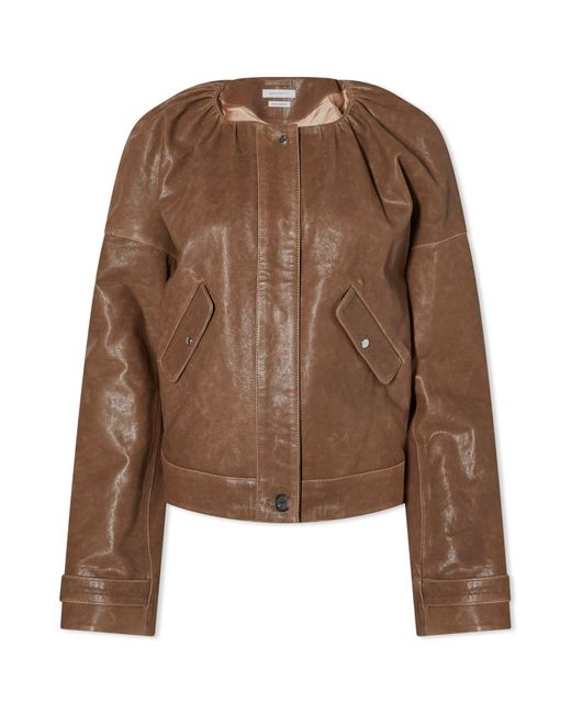 Saks Potts Brown Margeta Leather Jacket