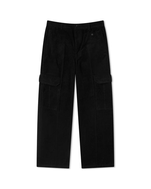 Acne Black Paroy Cord Cargo Pants for men