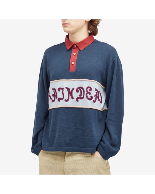 Brain Dead Lifted Stripe Rugby in Blue for Men | Lyst UK