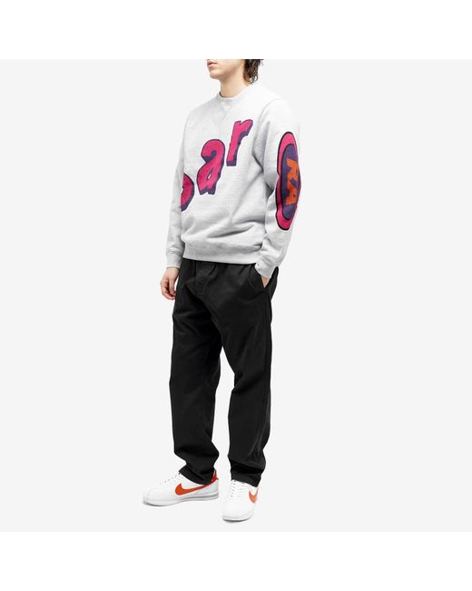 by Parra Pink Loudness Crew Sweat for men