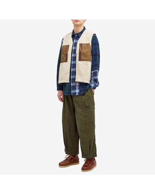 Cafe Mountain Natural Reversible Mountain Fleece Vest for men
