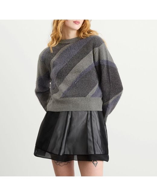 Toga Gray Toga Regimental Knit Pullover
