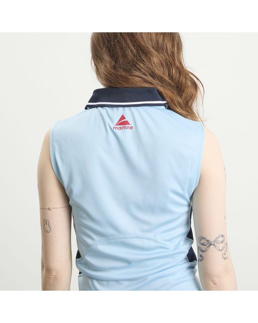 Martine Rose Blue Shrunken Stretch Football Vest