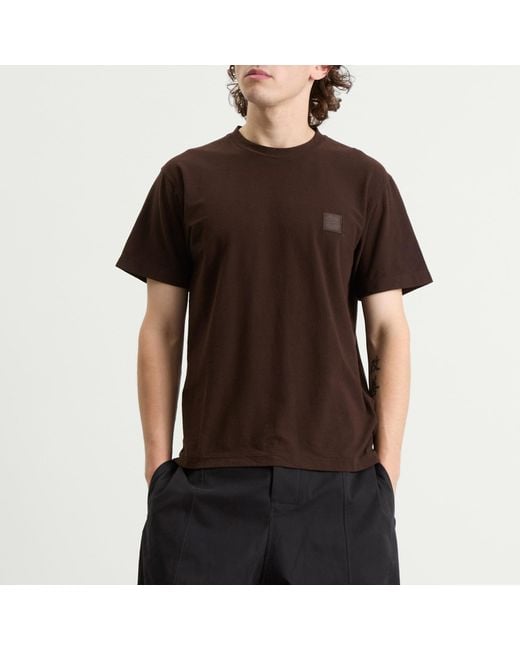 Stone Island Brown Ghost Patch Logo T-Shirt for men