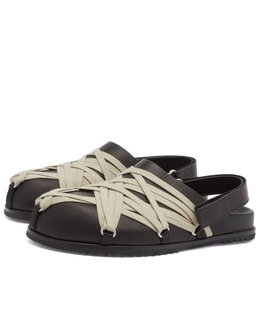 Rick Owens Black Megalaced Mule