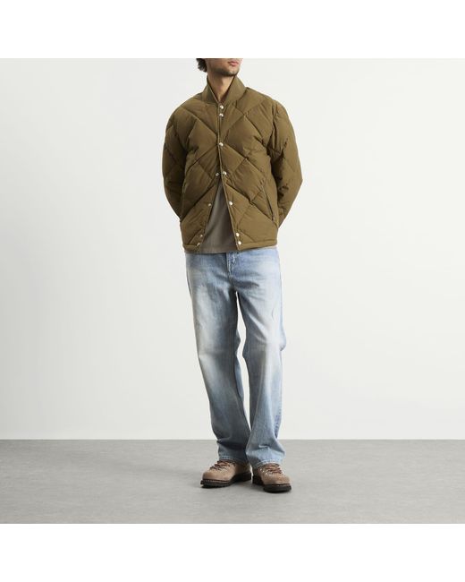 Dubbleware Green Dubble Down Diamond Quilted Jacket for men