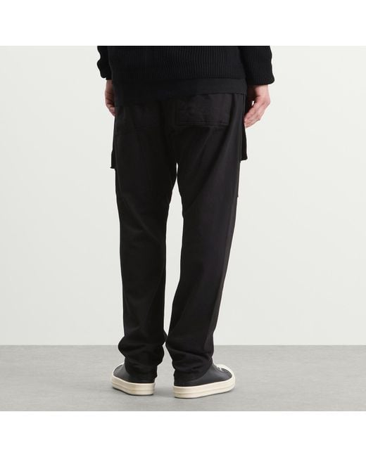 Rick Owens Black Creatch Cargo Trousers for men