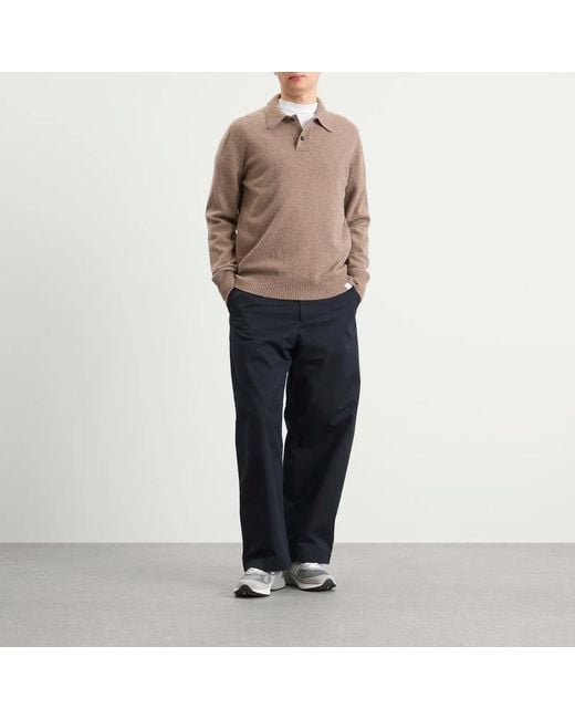 Norse Projects Natural Standard Merino Lambswool Polo for men