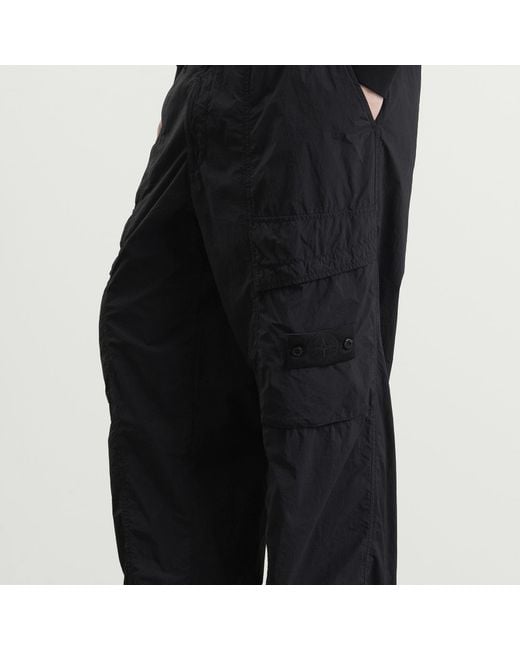 Stone Island Blue Ghost Nylon Smerigliato Cargo Trousers for men