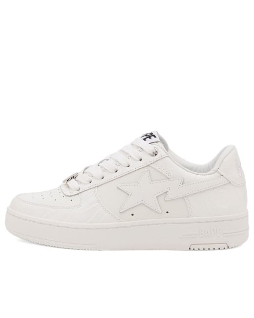 A Bathing Ape White Bape Sta #3 Sneakers