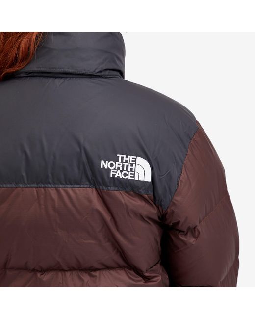 The North Face Brown Logo-embroidered Padded Jacket