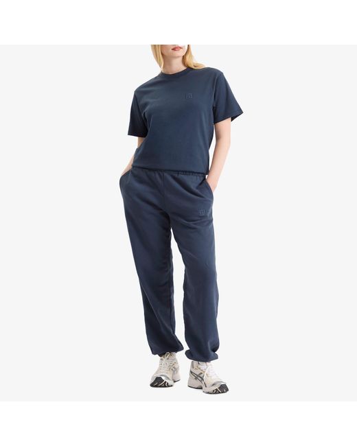 Anine Bing Blue Lili Framed Monogram T-Shirt