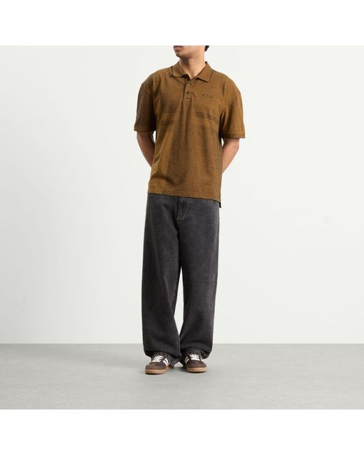 POLAR SKATE Brown Surf Polo for men