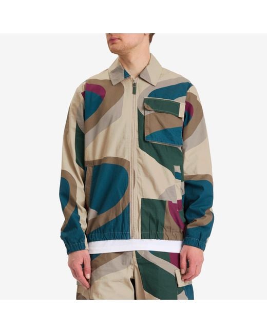 by Parra Blue The Wall Camo Jacket for men
