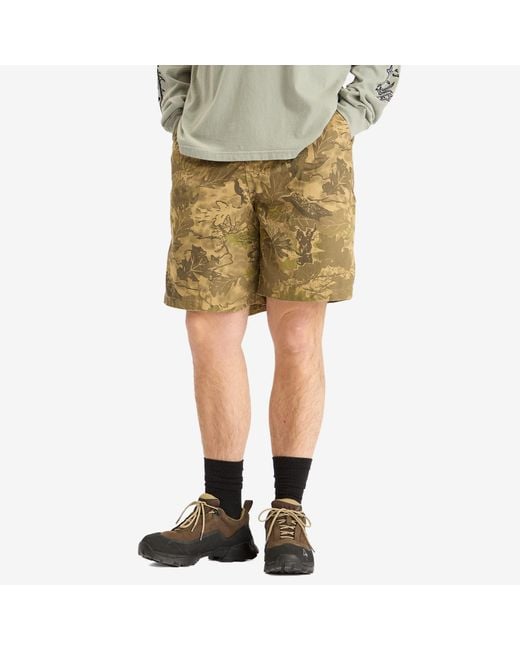 Brain Dead Green Twill Climber Shorts for men