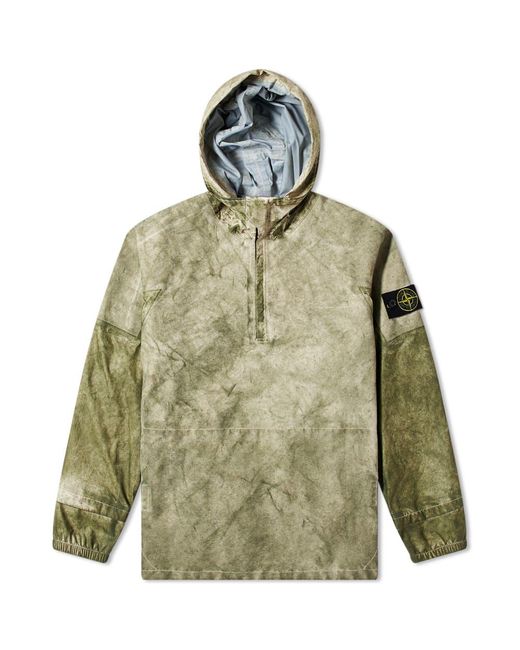 Stone Island Green Dust Membrana 3l Oxford Jacket for men