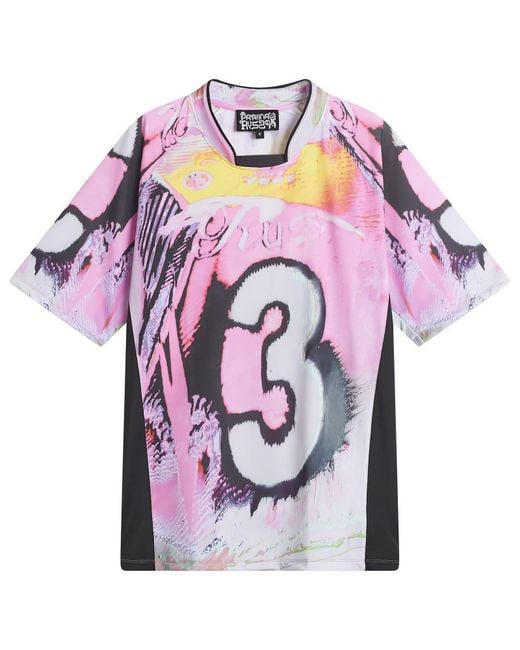 PAOLINA RUSSO Pink Sport Loose Fit Short Sleeve Top