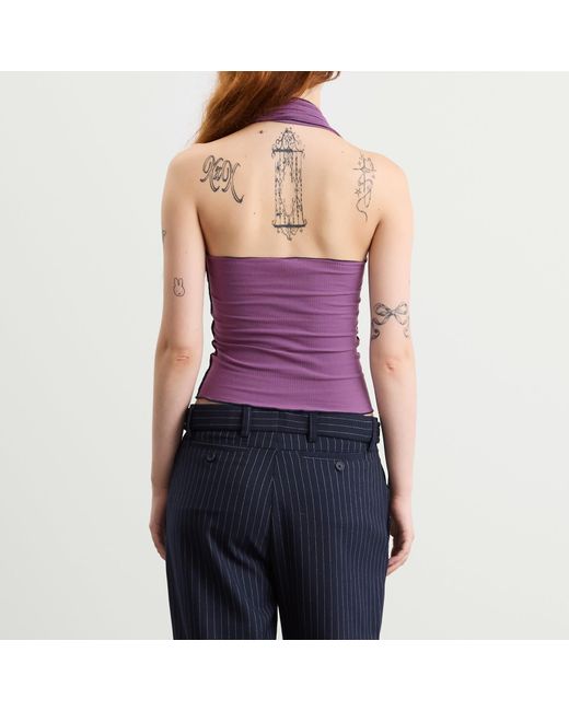 Baserange Purple Cinder Halter Top