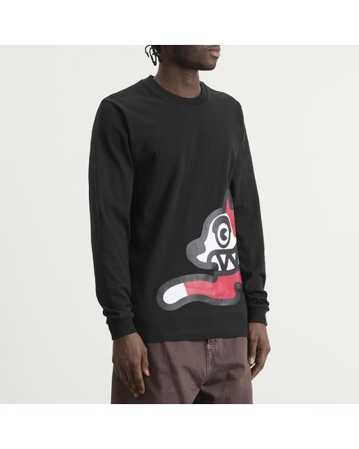 ICECREAM Black Jumbo Running Dog Long Sleeve T-Shirt for men
