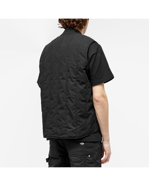 Dickies Black Premium Collection Quilted Vest for men