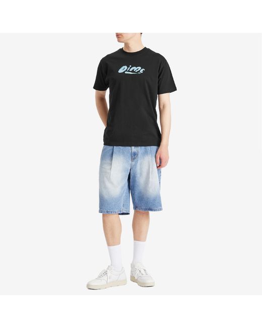 Dime Black Paint T-Shirt for men