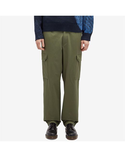 Paul Smith Green Elastic Waist Cargo Pants for men