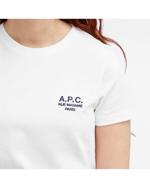 A.P.C. White Denise Logo T-Shirt