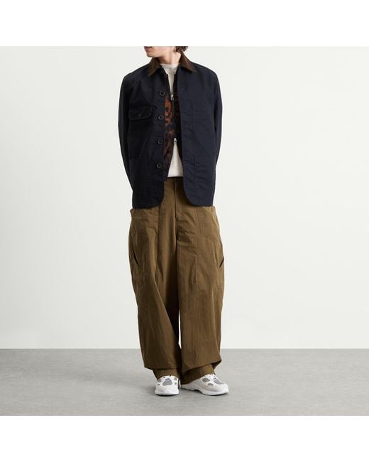 Universal Works Black Brushed Polytech Merchant Jacket for men