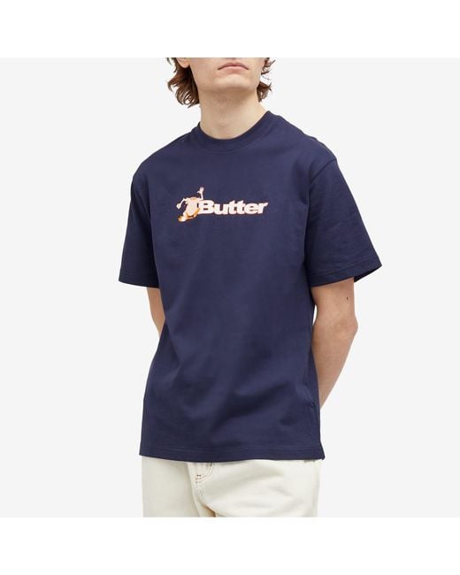 Butter Goods Blue T-Shirt Logo T-Shirt for men