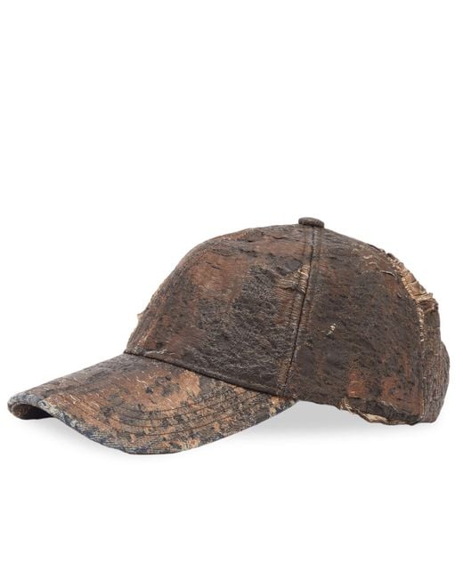 Acne Brown Distressed Cap for men