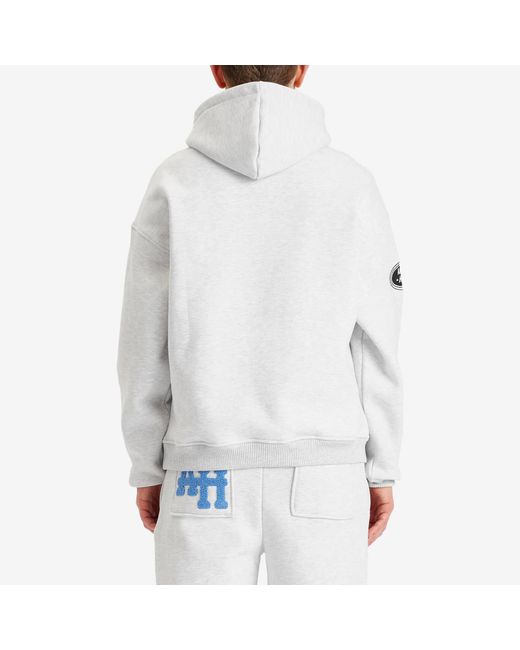 Annie Hood White Patch Hoodie for men
