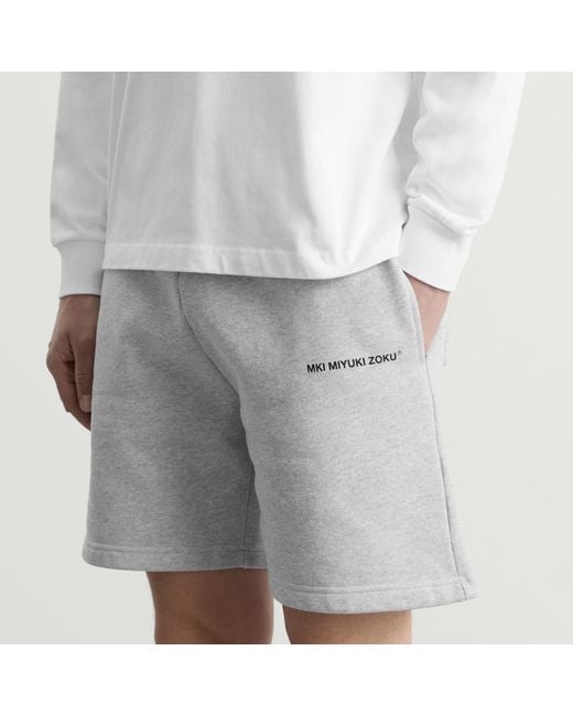 MKI Miyuki-Zoku Gray Uniform Sweat Shorts for men