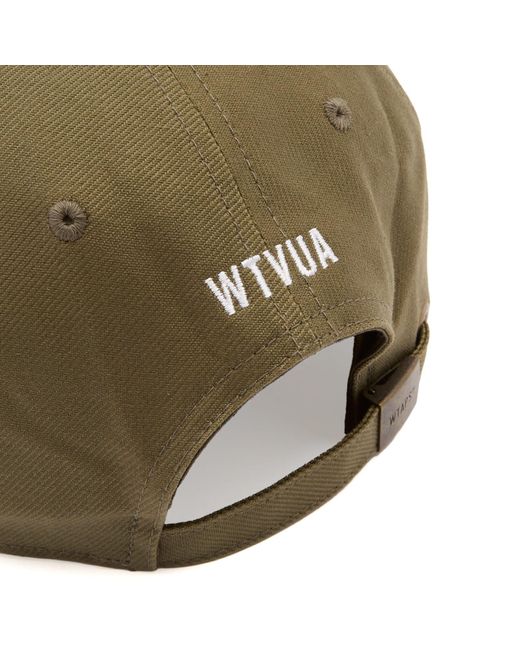 (w)taps Green 6 Panel Baseball Cap for men