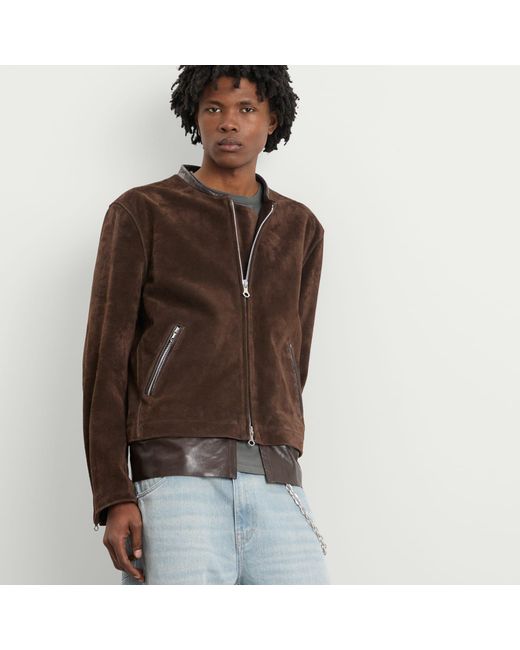 Our Legacy Brown Suede Drift Jacket for men