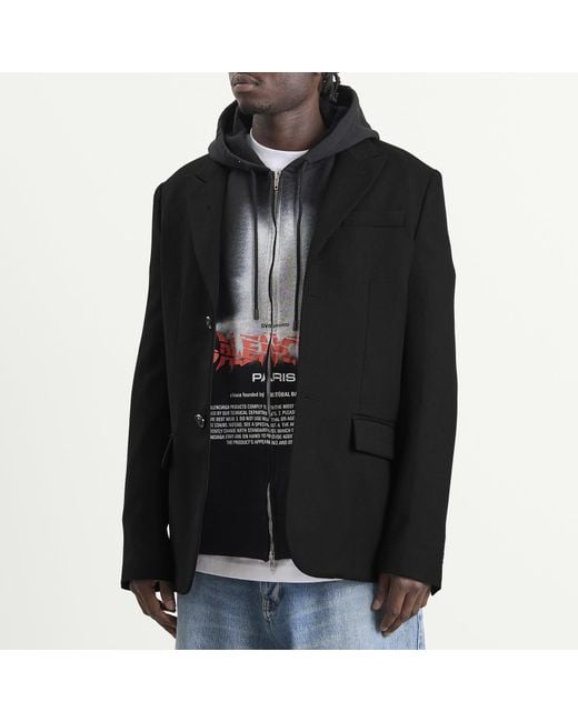 Balenciaga Black Wool Gabardine Blazer for men