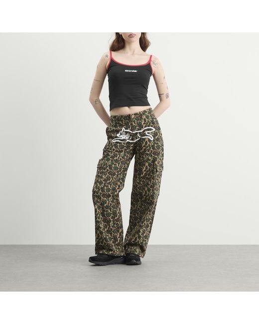 ICECREAM Gray Running Dog Cargo Pants