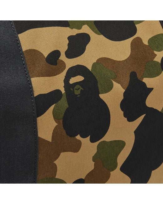 A Bathing Ape Black 1St Camo 2Way Tote Bag for men