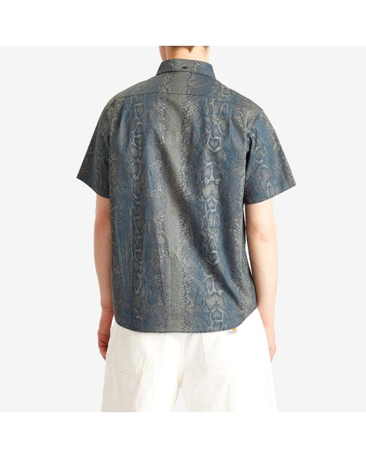 Thisisneverthat Blue Python Shortsleeve Shirt for men