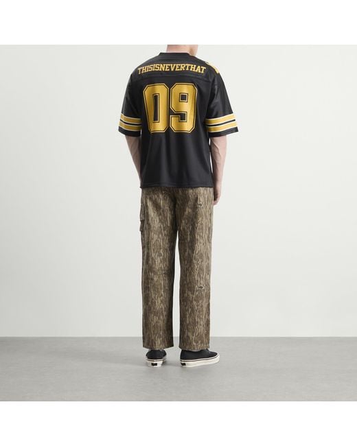 Thisisneverthat Black Football Jersey for men