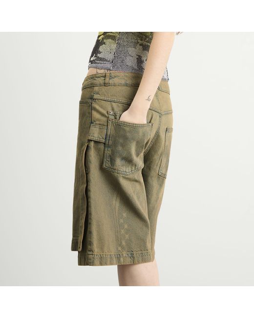 PAOLINA RUSSO Green Denim Skort