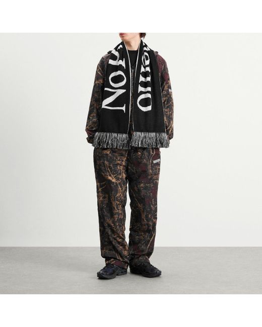 No Problemo Black Logo Scarf for men