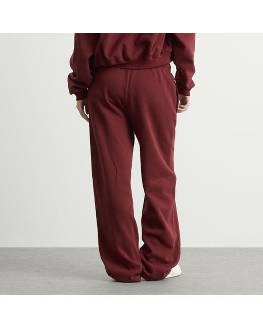 Skims Red Cotton Fleece Classic Straight Leg Pant